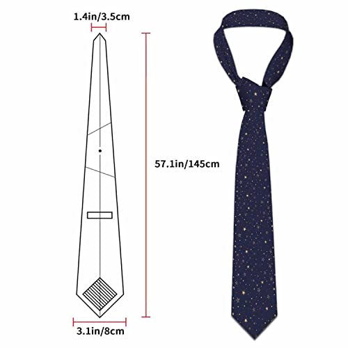 Love Red Heart Men's Tie Romantic Valentines Day Men's Necktie Ties for Mens Daily Wedding Party Business - color: Space Stars