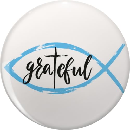 Christian Fish Ichthys Symbol Grateful Faith Religious Lapel Pin Brooch Badge Novelty Gift 0.75"