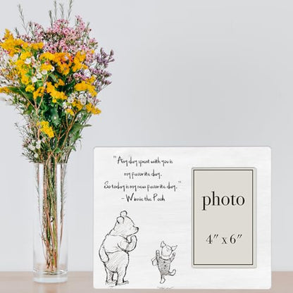 Pooh Bear Picture Frame, Romantic Pooh Gifts for Him Her - color: Favorite Day