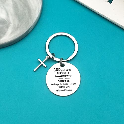 Xiahuyu Christian Keychain - Bible Verse Baptism & Communion Gift - Inspirational Religious Gifts for Women & Men - color: Christian-5