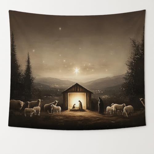 bitCNY Christian Christmas Nativity Scene Tapestry 50x60 - color: Nativity Scene 1