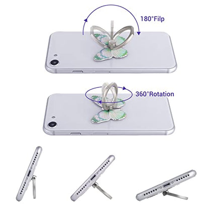 Cobee 3 Pcs Butterfly Cell Phone Ring Stand Holder, Cute Butterfly Painted
