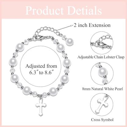 Cross Bracelets First Communion Gifts, Confirmation Gifts, Christening Gifts, Baptism Gifts for Teenage Boys - style: Confirmation