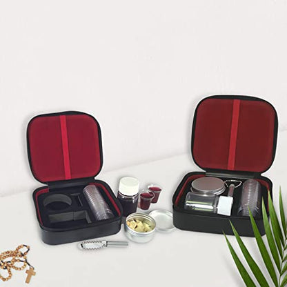 Swanson Christian Products Communion Set Includes 12 Reusable Communion Cups, 2oz. Bottle for Juice, Aluminum Tin for Communion Bread, and Metal Anointing Oil Vial