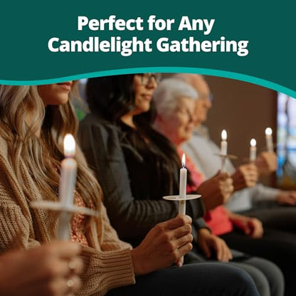 Concordia Supply 6.5" x 1/2" White Candlelight Vigil Candles, Box of 250 - size: 6.5 inches, style: 250ct