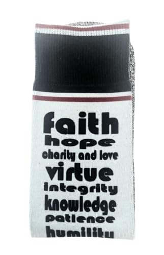 Bible Verse Socks for Men, Christian Scripture Crew Socks, Faith Gift - color: Just Tryna Be Like Jesus