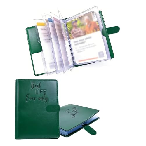 JW Ministry Organizer Leather Tract Holder Jehovah Witness Field Service Supplies JW Tract Holders for Ministry Pioneer Gift JW Gifts Ministry Folder Organizer (Green, MINI) - color: Green, size: MINI