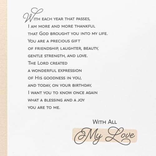 Hallmark DaySpring Religious Birthday Card for Wife (My Favorite Person) - style: For My Beautiful Wife