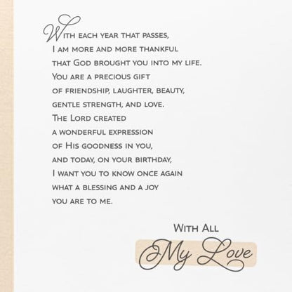 Hallmark DaySpring Religious Birthday Card for Wife (My Favorite Person) - style: For My Beautiful Wife