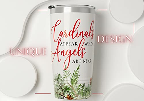 Onebttl Cardinal Gifts for Women, 20oz Stainless Steel Tumbler with Lid and Straw, Cardinals Appear