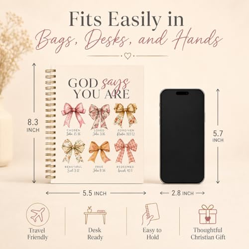 ilohaus Bible Journal for Women, Prayer Journal with Lined Pages, Hardcover - color: God Says