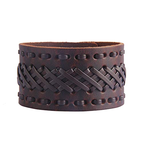Jeilwiy Punk Rock Gothic Black Rivet Leather Spiked Necklace Collar Neckband Leather Choker Necklace for Women Mom Gifts Adjustable - color: Viking bracelet