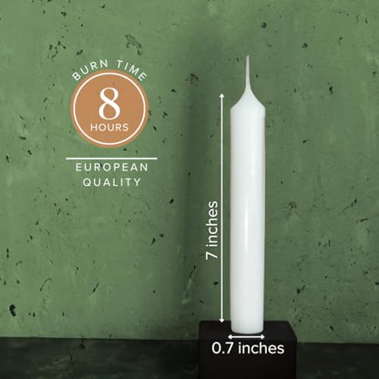Simply Soson White Household Candles 7 Inch, 45 Pack, Dripless - color: White