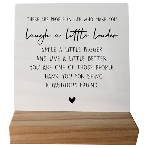 Friendship Gifts, Thank You Gifts for Friends, Unique Friend Gifts, Sentimental Gifts for Friend,Bestie BFF Gifts,Thank You for Being a Fabulous Friend Wood Plaque Sign - color: Friendship-06