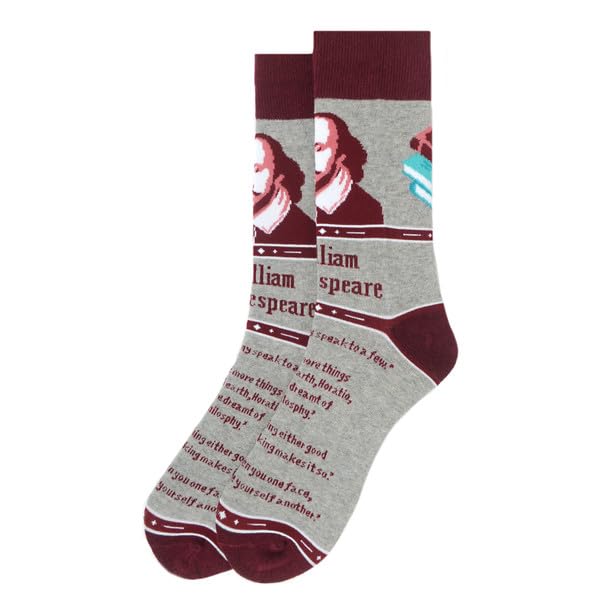 Parquet Fun Socks for Men-Novelty Socks-Gifts for Dad - color: Shakespeare