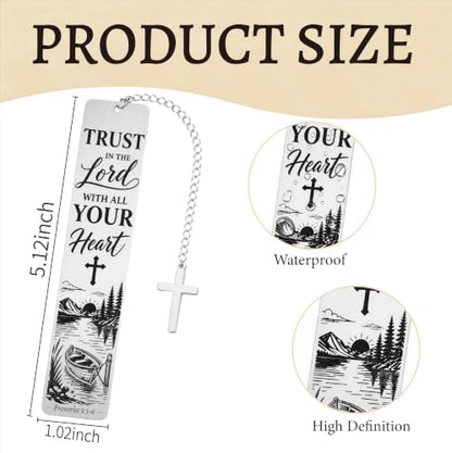 Bible Bookmark Religious Christian Cross Gifts for Women Men