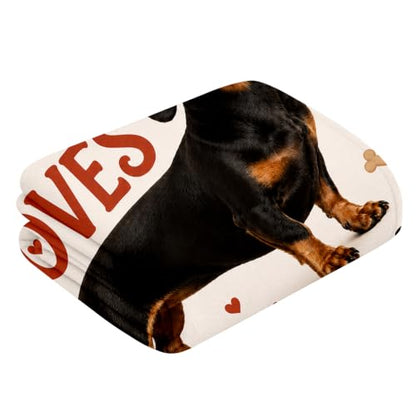 Dachshund Throw Blanket Just A Girl Who Loves Dachshunds Gifts 60''X80'' - color: Dachshund, size: 60''x80''