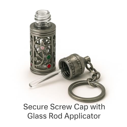 Anointing Oil Bottle Keychain - color: Pewter