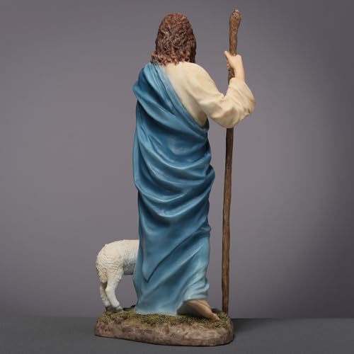 Veronese Design 6 1/4 Inch Jesus The Shepherd Polyresin Hand Painted Religious Collectible Figurine Sculpture