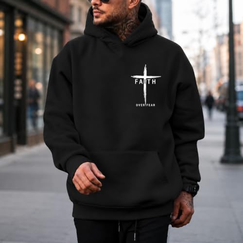 Christian Hoodies for Men God Jesus Cross Faith Religious Christ Hoodie - color: Black10, size: X-Large