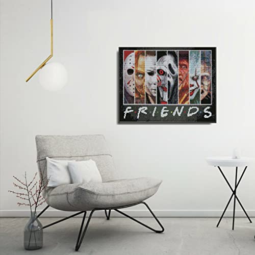 Halloween Cross Stitch Stamped Kits for Adults Beginners Home Wall Decor - color: halloween cross stitch