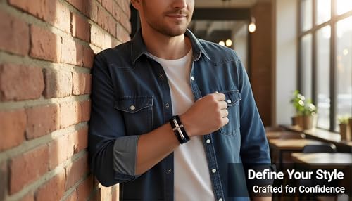 Stainless Steel Braided Leather Bracelet for Men Cuff Bangle Cross - color: Blue&Silver
