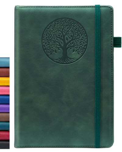 BIYUNRO Leather Journal, Writing Notebook for Women Men - color: Green