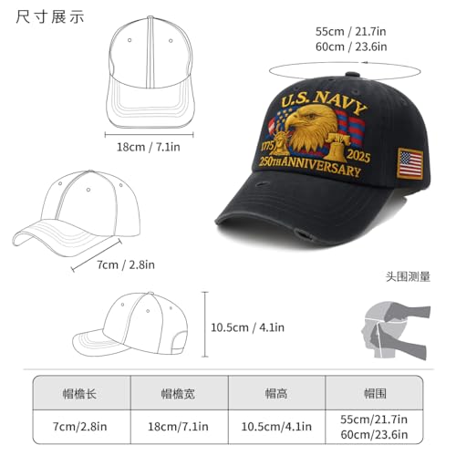250th Anniversary 250 Years Freedoms Baseball Hat Running Embroidered Cap for - color: 250th Anniversary 10