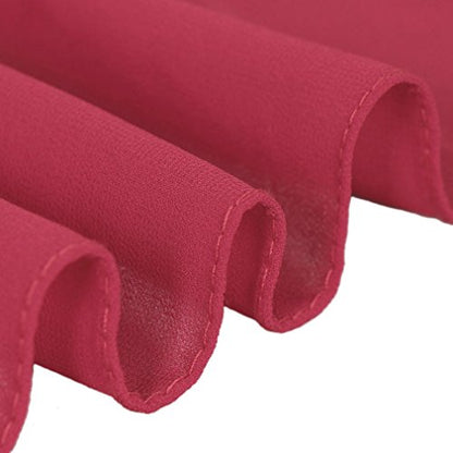 LMVERNA Solid Color Bubble Chiffon Scarf for Women Fashion Soft Hijab Long Scarfs Wrap Scarves - color: Bright Maroon