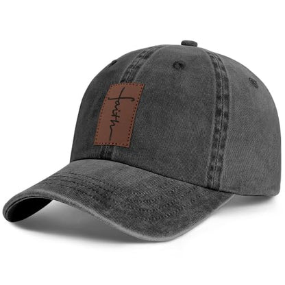Christian Hats for Men Women Religious Gifts - color: Faith- Black