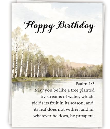 Christian Birthday Card Gift With Scripture for Men Women - style: AM-447