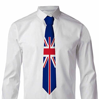 Men's Ties Novelty Tie Necktie for Men Teen Boys Multicolor Tie Party Holiday Thanksgiving Christmas - color: United Kingdom Flag