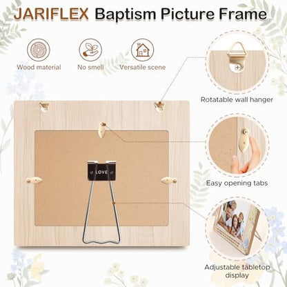Baptism Picture Frame, Baptism Gifts for Boys Girls with Keepsake Gift Box - color: Floral Blessing 5x7