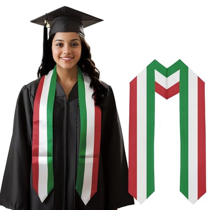 Graduation Satin Sash Scarf 72" Stole - color: Italy Flag