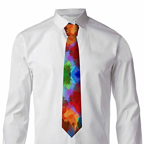 Black Dots Men's Neckties Retro Classic Circle Geometry Men's Tie for Mens Teens Business Work Casual Wedding Party - color: Mixed Colors