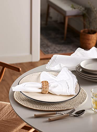 Hausattire Cloth Dinner Napkins, 12-Pack, 20x20 in, White