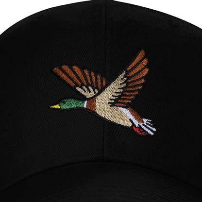 Embroidered Baseball Cap for Women Men Adjustable Baseball Hat Black Baseball Cap Trucker Hat - color: Duck Print