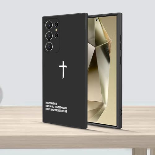 Cross Bible Verse Christian Phone Case for Samsung Galaxy S24/S25 Plus - color: PHILIPPIANS4:13, size: For Samsung Galaxy S24/S25 Plus