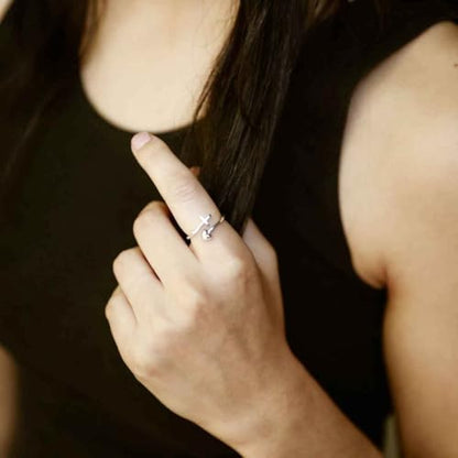 Wrapped in Christ's Love Adjustable Cross Ring Sterling Silver Women