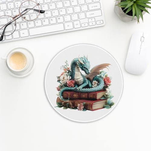 Gothic Floral Green Dragon Mouse Pad for Desk 7.9x7.9, Book Lovers Gifts, Academia Dragon Bookish Mousepad for Work Computers Laptop Home Office Dorm Desk Accessories A4 - color: Cute Sloth 34