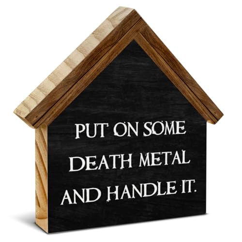 Gothic Home Office Decor, Put on Some Death Metal and Handle It House - color: metal