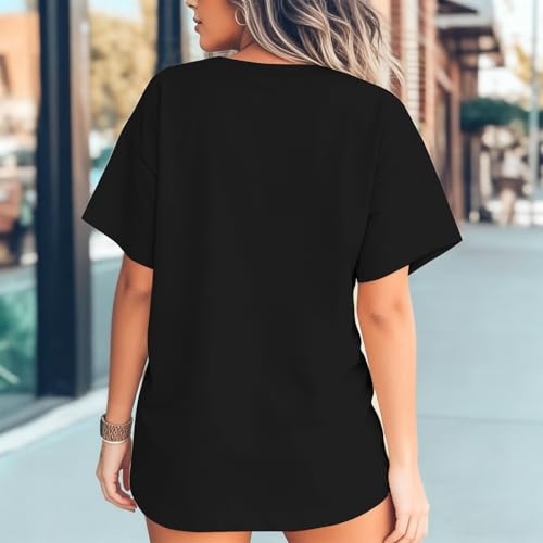 Christian Jesus T Shirts for Women He Left The 99 to Find Me Shirt Religious Faith Bible Verse Oversized Graphic Tees - color: Black, size: X-Large