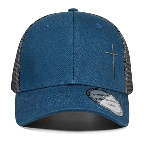 Christian Hats for Men Women,Jesus Cross Hat Christian Religious Gifts for Birthday/Christmas - color: 62.blue-01
