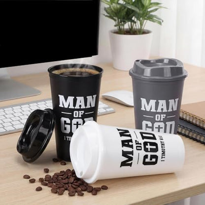 12 Sets Christian Gifts for Men Man of God Cups Socks,Black, White, Gray - color: Black, White, Gray