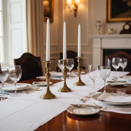 4 Pack White Taper Candles丨Taper Candles 10 Inch Dripless丨Unscented & Smokeless Candlesticks Bulk丨7-8 Hours Long Burning Tall Candles丨Ideal for Christmas Weddings Parties Dinner - color: White, size: 4 Pack Taper Candle