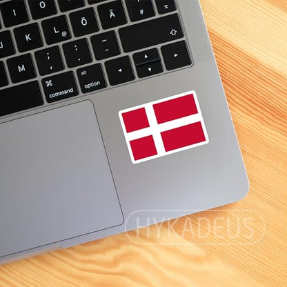 (3Pcs) Denmark Flag Stickers, Danish Sticker Dane National Flag Vinyl Decal - color: Denmark
