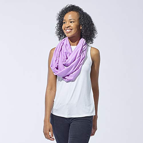 Hadley Wren Women's Classic Solid Soft Lightweight Everyday Infinity Scarf - color: Orchid
