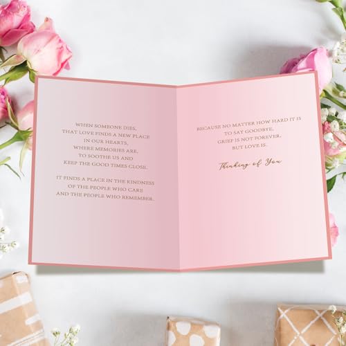 FANCYLUCKY Sympathy Cards for Loss of Loved One, Condolences Card, Thinking of You Card Gifts for Women Men - style: FY-384