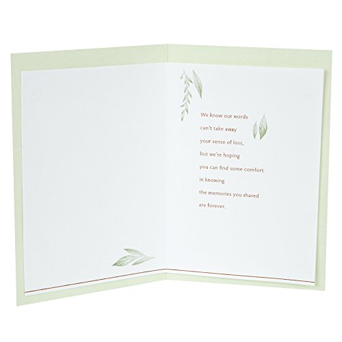 Hallmark Sympathy Card (Our Hearts Are With You) - color: Gold Foil Agate