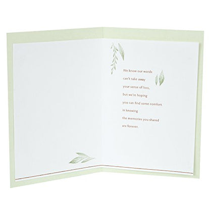 Hallmark Sympathy Card (Our Hearts Are With You) - color: Gold Foil Agate